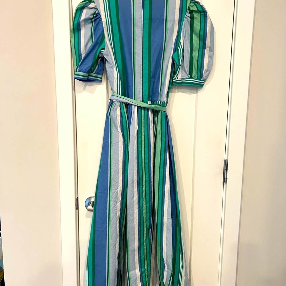 Laura Ashely Vintage 1993 Nautical Seaside Regatta Nantucket Party Dress EUC - Picture 3 of 9